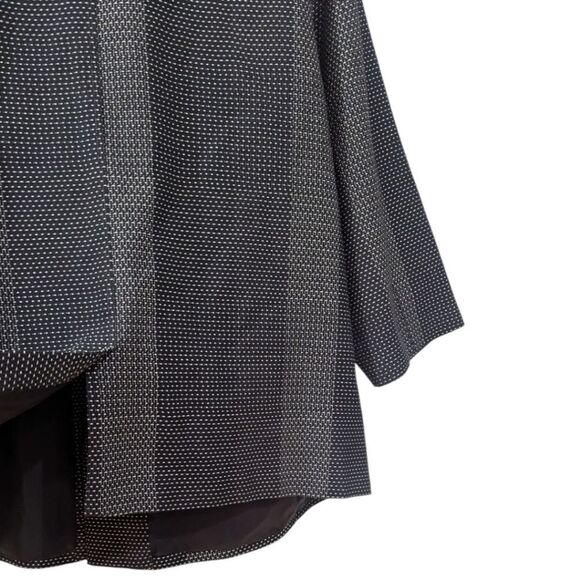 Eileen Fisher Womens S Woven Pattern Round Neck Open-Front Blazer 3/4 Sleeves - Picture 6 of 10